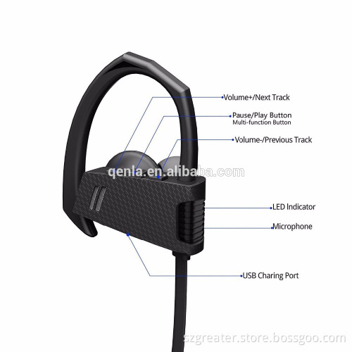 Bluetooth Sport Headphones, Best Wireless Earbuds For Running or Workout, Noise Cancelling Sweatproof Cordless Headset For Gym